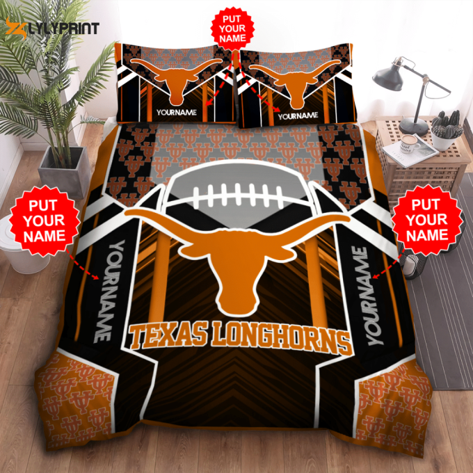 Texas Longhorns Duvet Bedding Set - Bd860: Show Your Team Spirit! 1