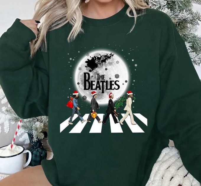 The Beatles Walking Across Abbey Road Christmas T-Shirt, The Beatles Xmas, Music Lover Christmas Gift, Funny Christmas, Sweet Christmas 2