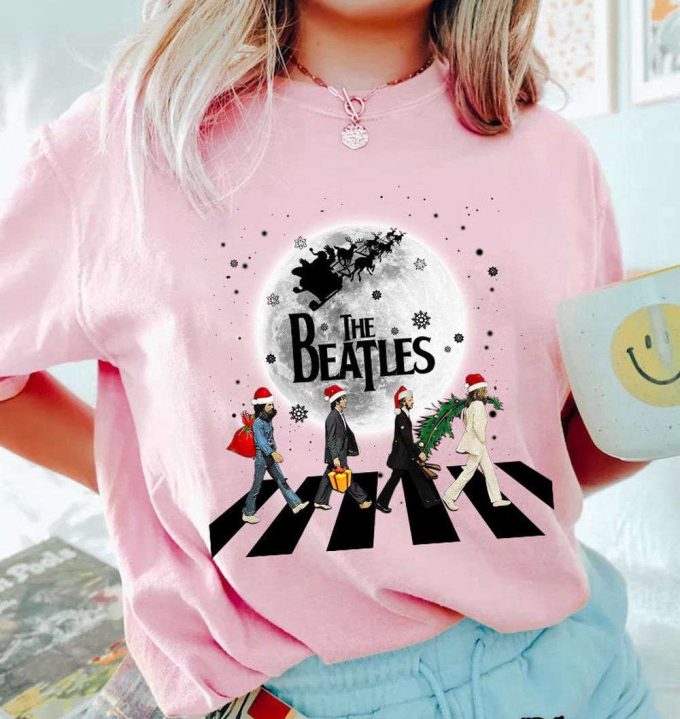 The Beatles Walking Across Abbey Road Christmas T-Shirt, The Beatles Xmas, Music Lover Christmas Gift, Funny Christmas, Sweet Christmas 5