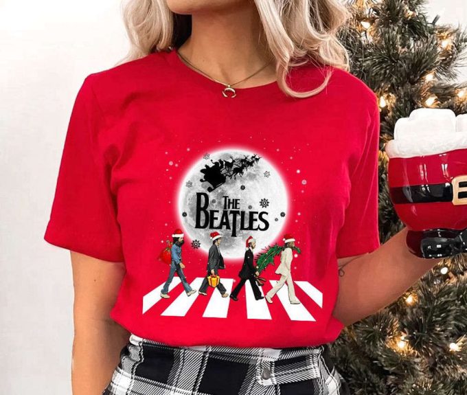 The Beatles Walking Across Abbey Road Christmas T-Shirt, The Beatles Xmas, Music Lover Christmas Gift, Funny Christmas, Sweet Christmas 7