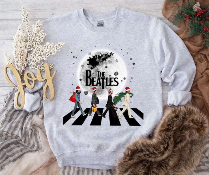 The Beatles Walking Across Abbey Road Christmas T-Shirt, The Beatles Xmas, Music Lover Christmas Gift, Funny Christmas, Sweet Christmas 8