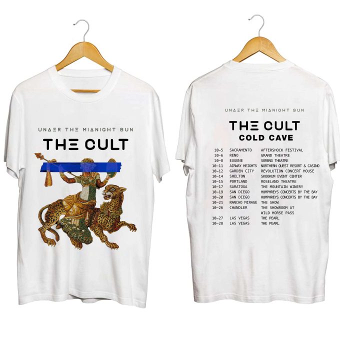 The Cult West Coast Fall Tour 2023 Shirt, The Cult Under The Midnight Tour 2023 Shirt, The Cult 2023 Concert Shirt 2