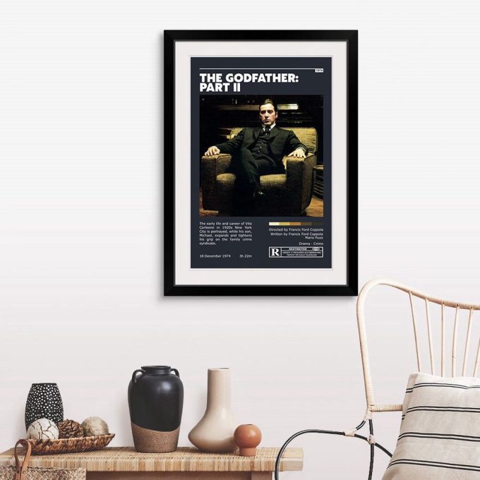 The Godfather Part Ii Retro Movie Poster Print | Minimalist Movie Poster | Retro Vintage Art Print 4