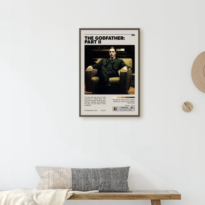 The Godfather Part Ii Retro Movie Poster Print | Minimalist Movie Poster | Retro Vintage Art Print 5