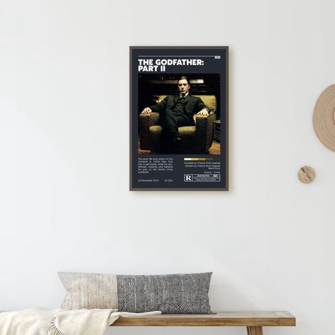 The Godfather Part Ii Retro Movie Poster Print | Minimalist Movie Poster | Retro Vintage Art Print 6