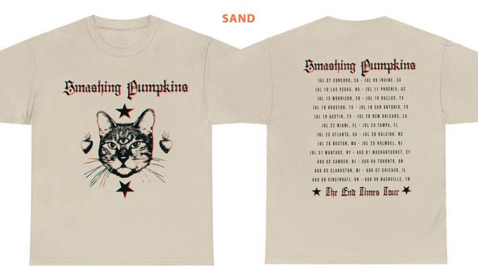 The Smashing Pumpkins The End Times Tour T-Shirt, End Of The Times World Tour, 90S The Smashing Pumpkins Concert, Anniversary Gift 3
