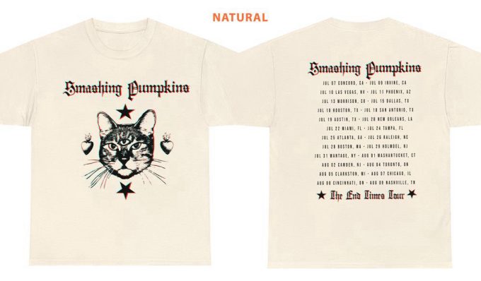 The Smashing Pumpkins The End Times Tour T-Shirt, End Of The Times World Tour, 90S The Smashing Pumpkins Concert, Anniversary Gift 5