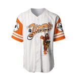 Tigger Tiger White Orange Disney Unisex Cartoon Graphic Casual Outfits Baseball Jersey