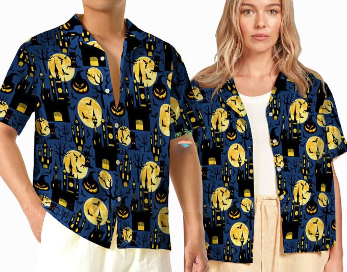Tis The Season Halloween Pumpkin Hawaiian Shirt, Scary Halloween Spooky Season Hawaii Shirt, Trick Or Treat Button Up Shirt 2