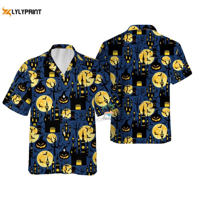 Tis The Season Halloween Pumpkin Hawaiian Shirt, Scary Halloween Spooky Season Hawaii Shirt, Trick Or Treat Button Up Shirt 1