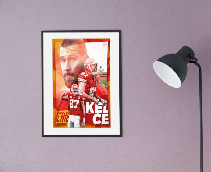 Travis Kelce Poster, K.ansas City Chiefs Poster, K.ansas City Football 87 Kelce Poster 3