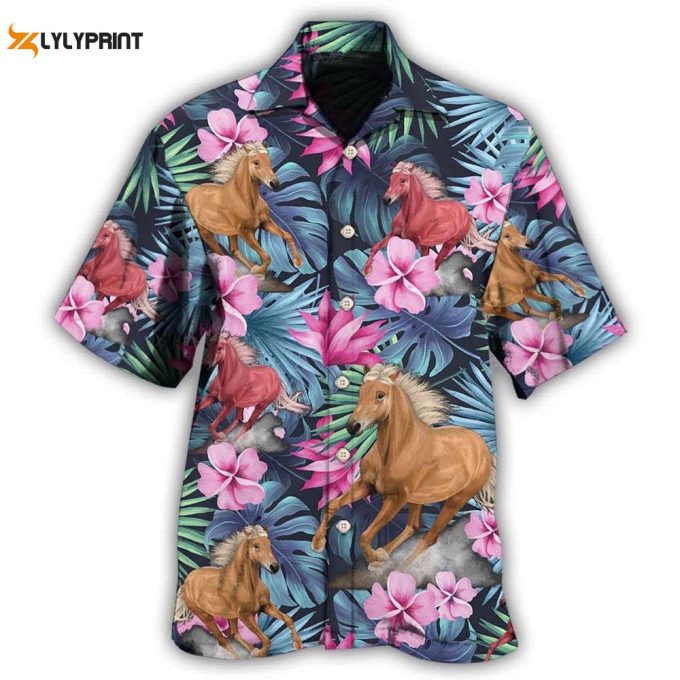 Tropical Horse Hawaiian Shirts 1