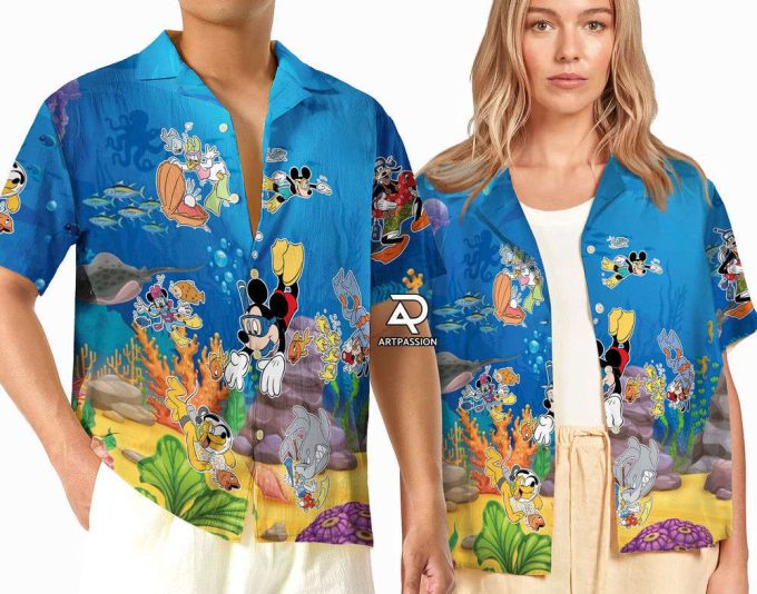 Tropical Mickey Mouse Surf Hawaiian Shirt, Mickey And Friends 2