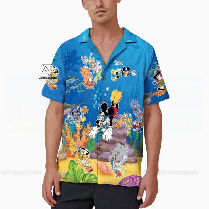 Tropical Mickey Mouse Surf Hawaiian Shirt, Mickey And Friends 4