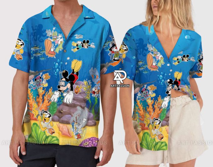 Tropical Mickey Mouse Surf Hawaiian Shirt, Mickey And Friends 5