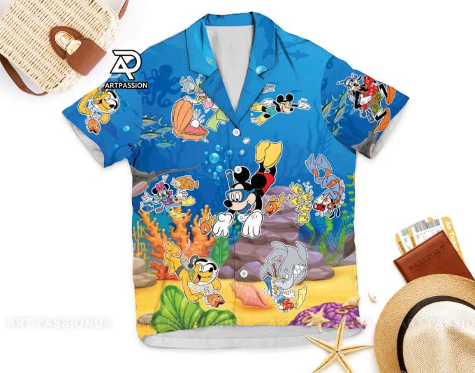 Tropical Mickey Mouse Surf Hawaiian Shirt, Mickey And Friends 6