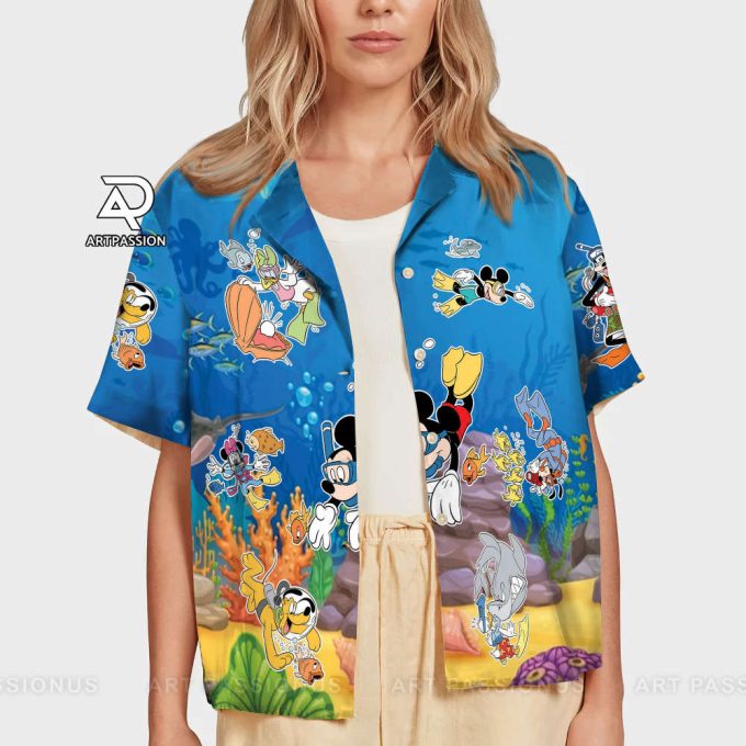 Tropical Mickey Mouse Surf Hawaiian Shirt, Mickey And Friends 7