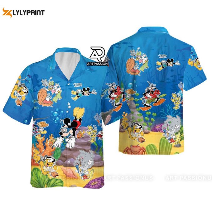 Tropical Mickey Mouse Surf Hawaiian Shirt, Mickey And Friends 1