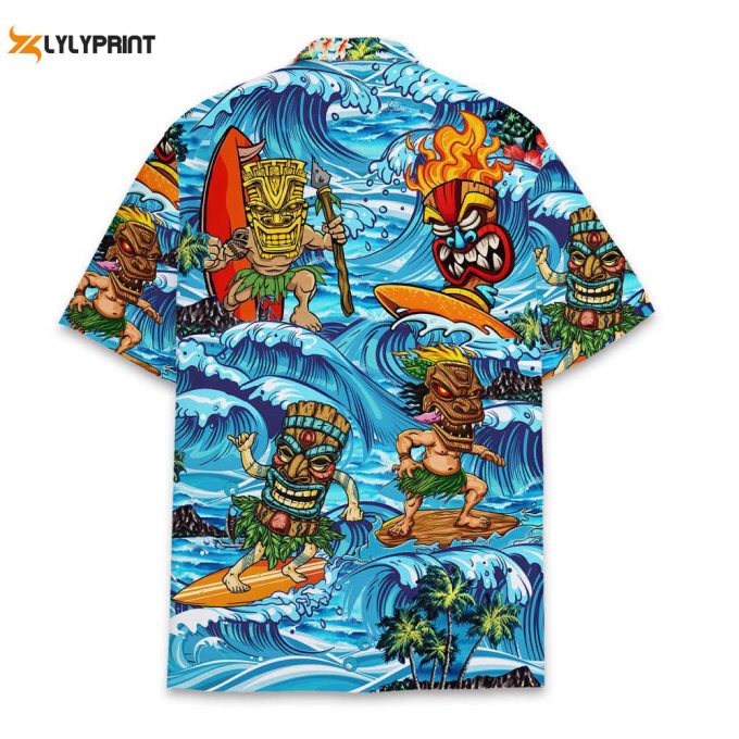 Tropical Surfing Tiki Hawaiian Shirts 2
