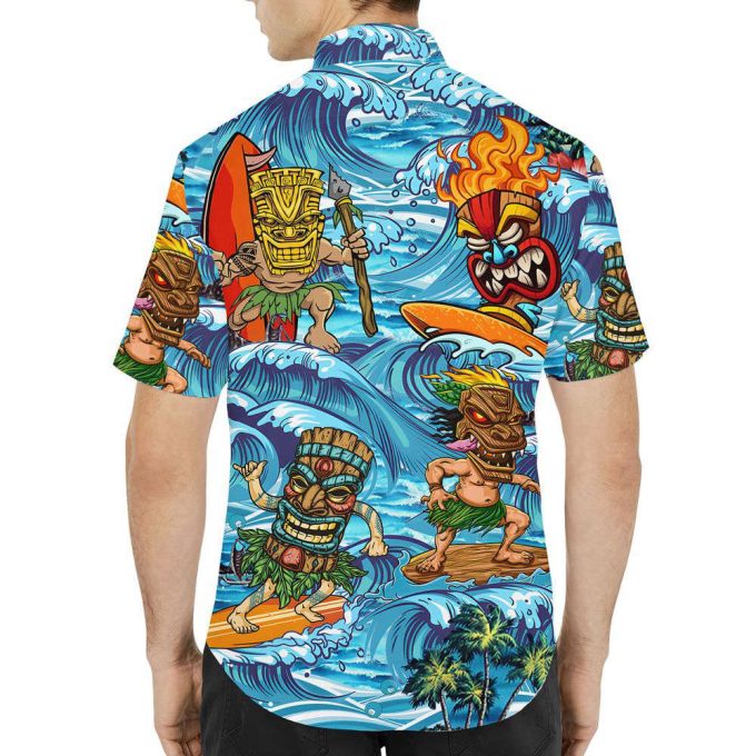 Tropical Surfing Tiki Hawaiian Shirts 5