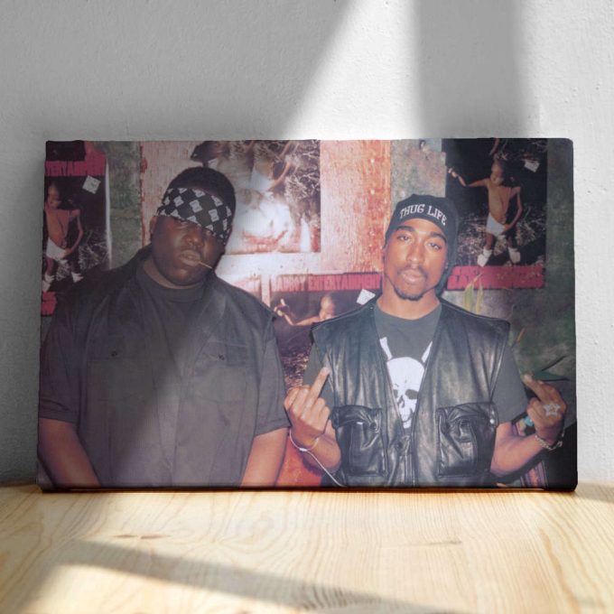 Tupac And Biggie Poster - Vintage Hip Hop Print - Tupac And Biggie Wall Art 2