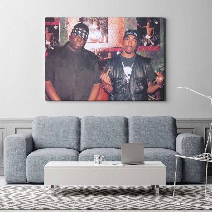 Tupac And Biggie Poster - Vintage Hip Hop Print - Tupac And Biggie Wall Art 3