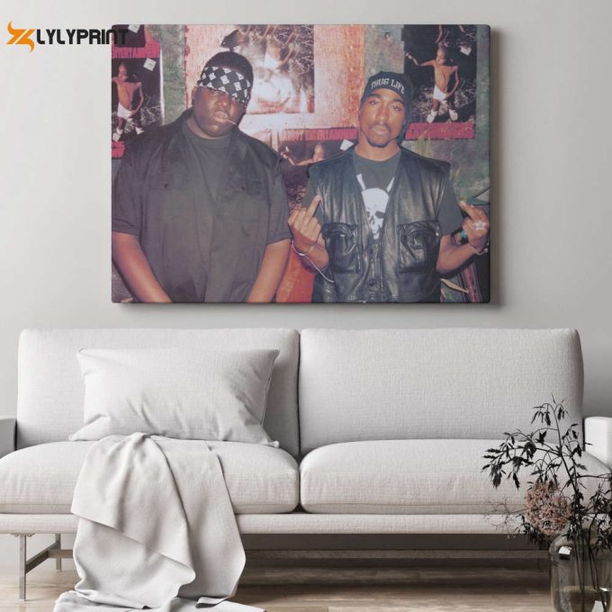 Tupac And Biggie Poster - Vintage Hip Hop Print - Tupac And Biggie Wall Art 1