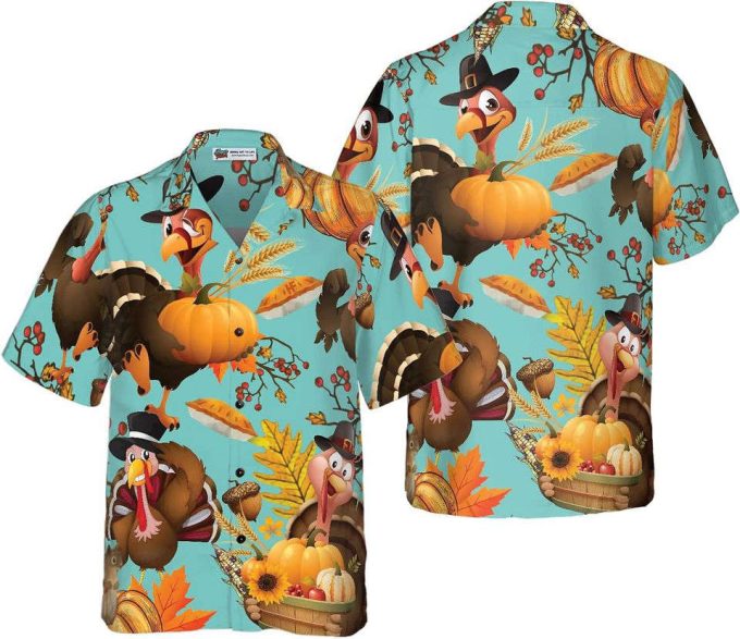 Turkey Thanksgiving Hawaiian Shirt 5