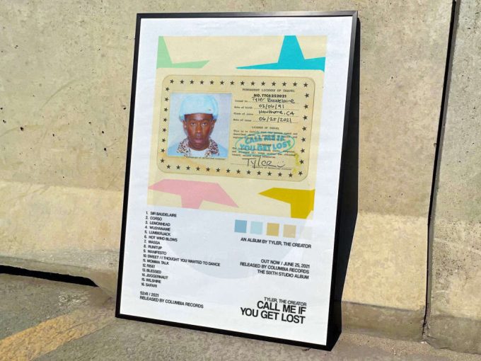 Tyler The Creator &Quot;Call Me If You Get Lost&Quot; Album Cover Poster 9