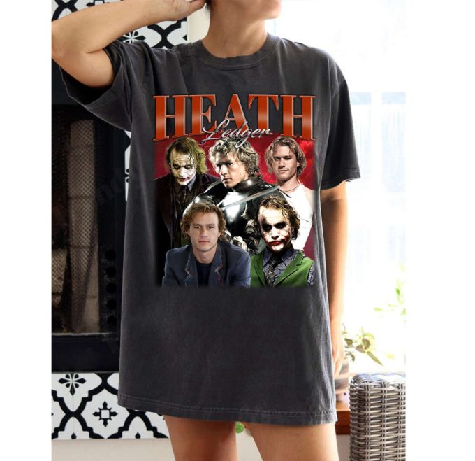 Unisex Heath Ledger T-Shirt Heath Ledger Shirt Heath Ledger Tees Heath Ledger Sweater Vintage T-Shirt Classic Movie Birthday Gifts 2