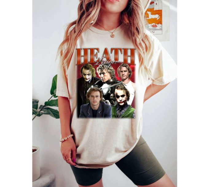 Unisex Heath Ledger T-Shirt Heath Ledger Shirt Heath Ledger Tees Heath Ledger Sweater Vintage T-Shirt Classic Movie Birthday Gifts 3