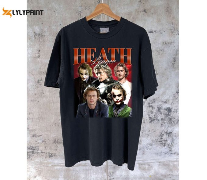 Unisex Heath Ledger T-Shirt Heath Ledger Shirt Heath Ledger Tees Heath Ledger Sweater Vintage T-Shirt Classic Movie Birthday Gifts 1