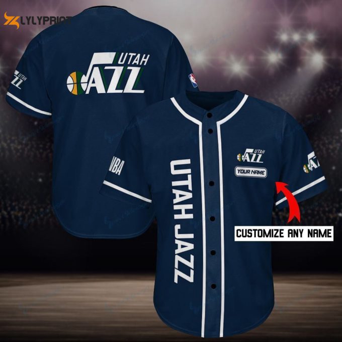 Utah Jazz Baseball Jersey For Fans Gift For Men Dad 1