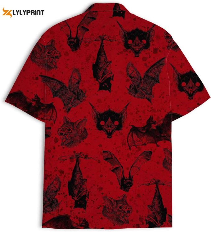 Vampire Bat Hawaiian Shirt, Horror Aloha Shirt 2