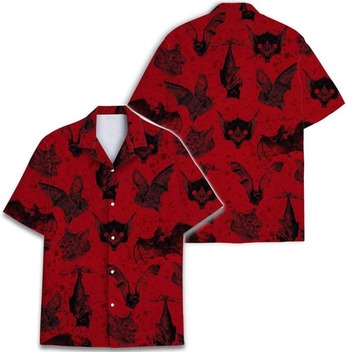 Vampire Bat Hawaiian Shirt, Horror Aloha Shirt 3