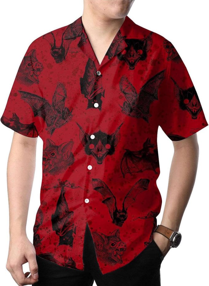 Vampire Bat Hawaiian Shirt, Horror Aloha Shirt 4