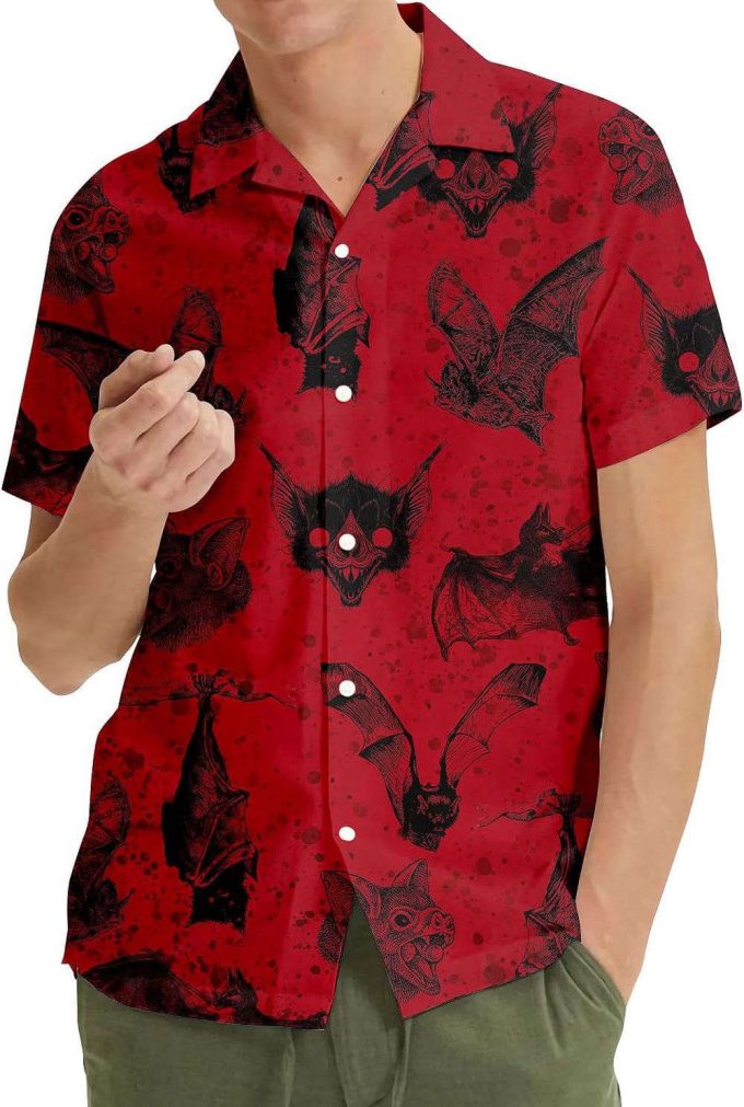 Vampire Bat Hawaiian Shirt, Horror Aloha Shirt 5