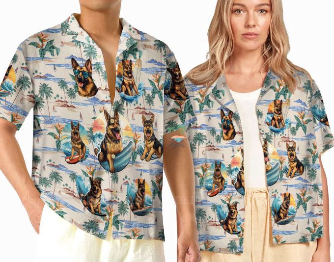 Vintage 90S Beach Hawaiian Shirt, Dog Beach Vacation Hawaii Shirts 2