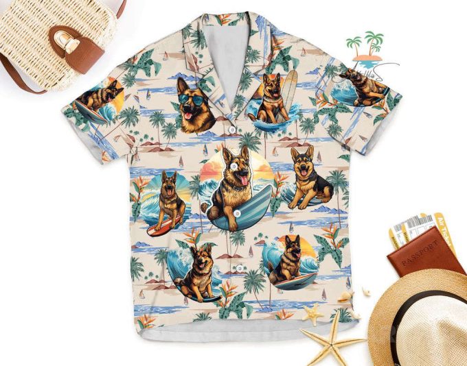 Vintage 90S Beach Hawaiian Shirt, Dog Beach Vacation Hawaii Shirts 6