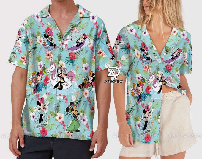 Vintage Minnie And Friends Hawaiian Shirt 6