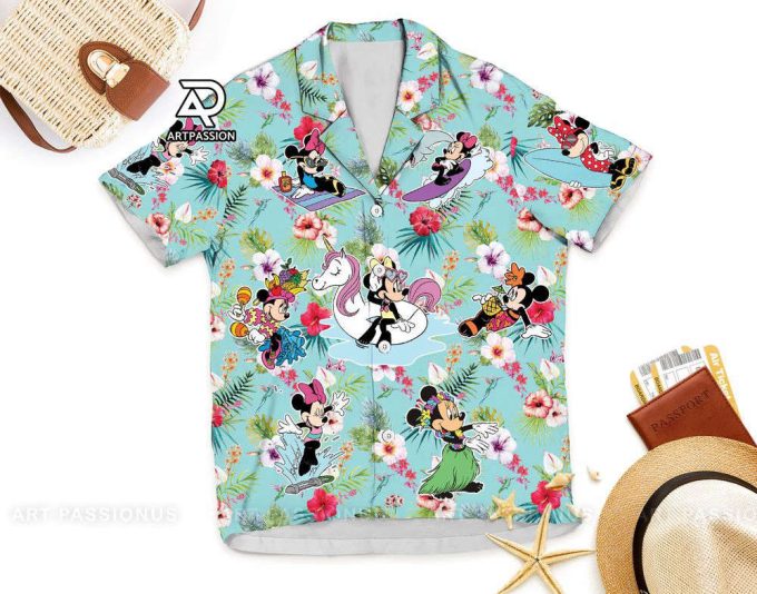 Vintage Minnie And Friends Hawaiian Shirt 7