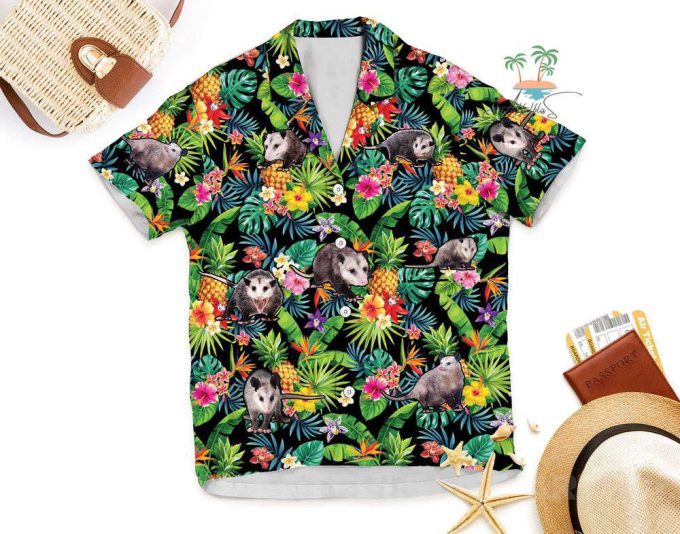 Vintage Opossum Tropical Vacation Hawaiian Shirt 6