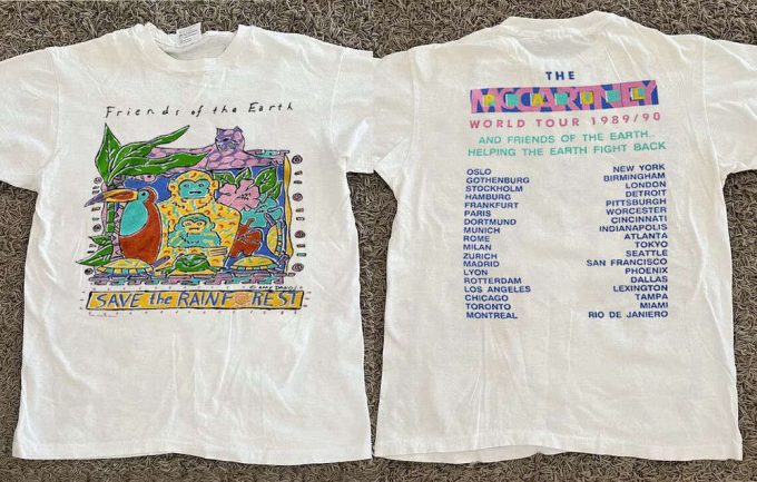 Vintage Paul Mccartney World Tour 89 90 T-Shirt: Perfect Gift For Fans &Amp; Halloween 2