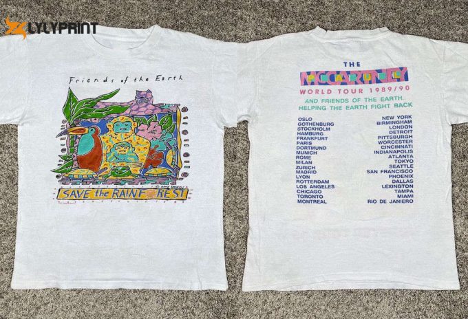 Vintage Paul Mccartney World Tour 89 90 T-Shirt: Perfect Gift For Fans &Amp;Amp; Halloween 1