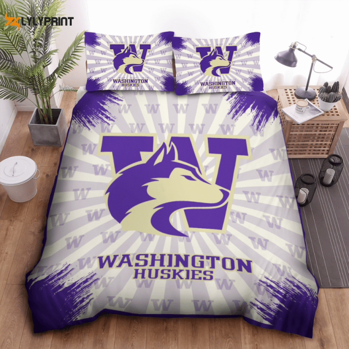 Washington Huskies Duvet Cover Bedding Set Gift For Fans 2024 Bd882 1