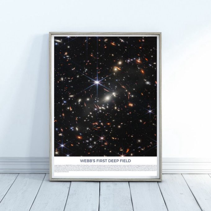 Webb'S First Deep Field, James Webb Space Telescope First Image, Nasa Poster, Jwst Picture, Webb Images 3