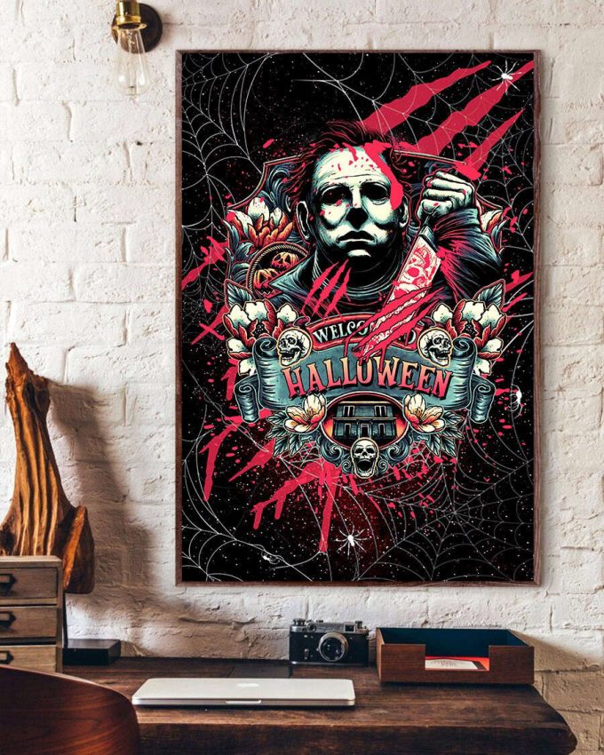 Welcome To Haddonfield Poster, Michael Myers Poster Print, Horror Movies Poster 3