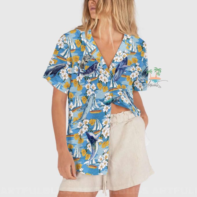 Whale Blue Hawaiian Shirt, Save The Ocean Hawaii Shirt 3