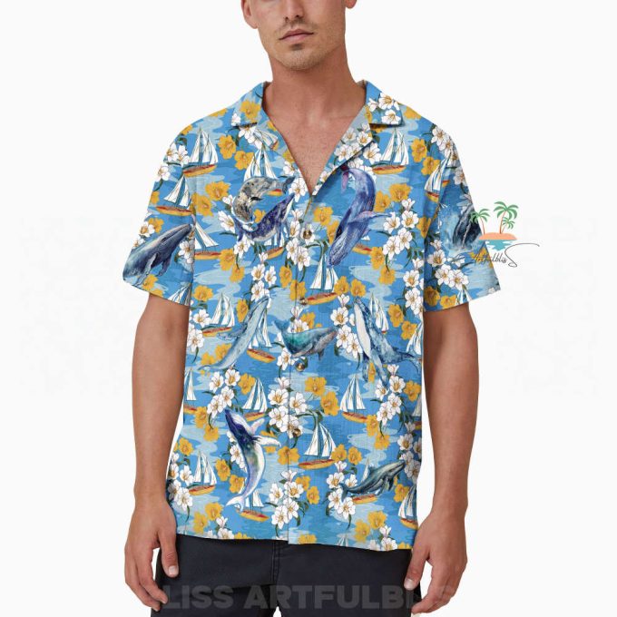 Whale Blue Hawaiian Shirt, Save The Ocean Hawaii Shirt 4