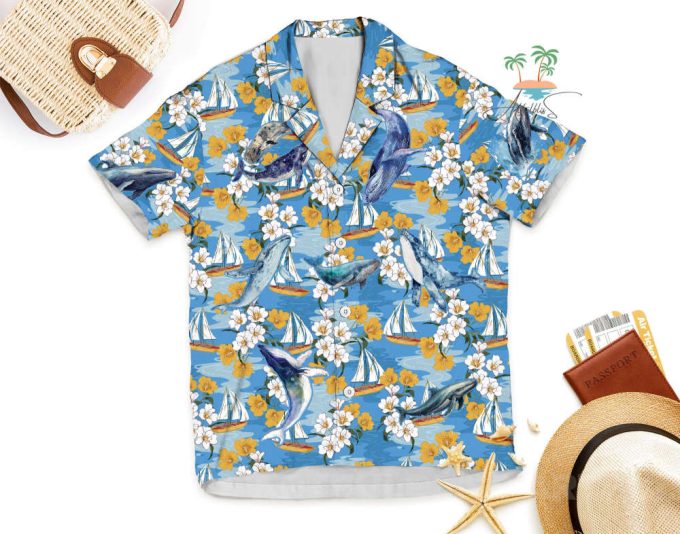 Whale Blue Hawaiian Shirt, Save The Ocean Hawaii Shirt 6